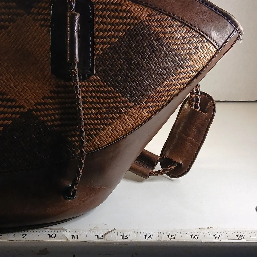 Vintage Inge Christopher Large Indonesian Leather Handbag